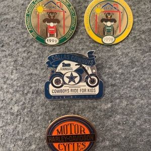 Collectors motorcycle ride pins